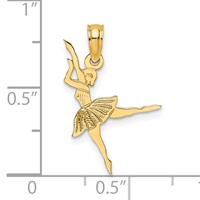 14K Yellow Gold Ballerina Charm view 3