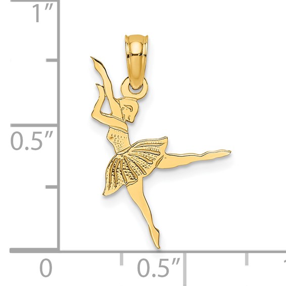 Gold Ballerina Charm