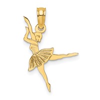 14K Yellow Gold Ballerina Charm view 1