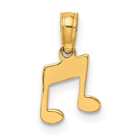 14K Double Music Notes Charm view 4