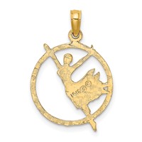 14K Dancer in Circle Frame Charm view 4