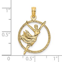 14K Dancer in Circle Frame Charm view 3