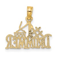 14K Yellow Gold #1 Drummer Charm view 4