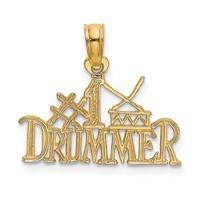 14K Yellow Gold #1 Drummer Charm view 1