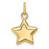 14K 3-D Puffed Star Charm view 3