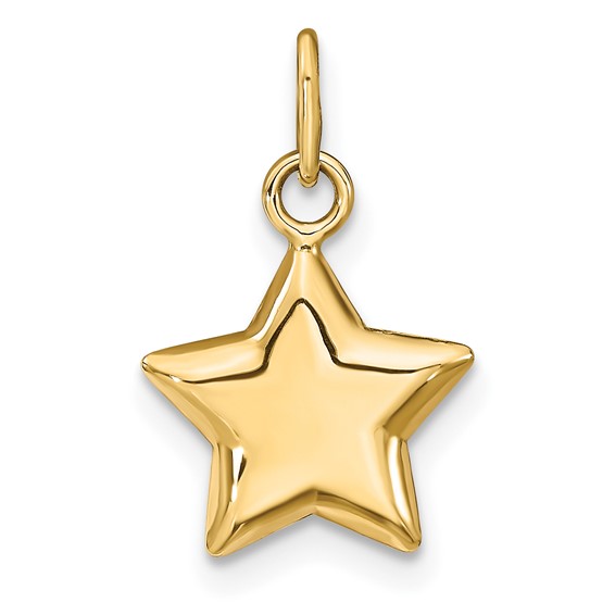 Gold 3D Star Charm