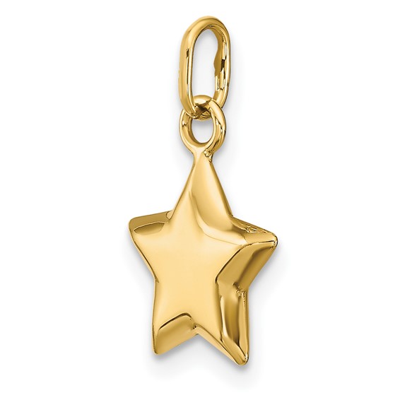 Gold 3D Star Charm