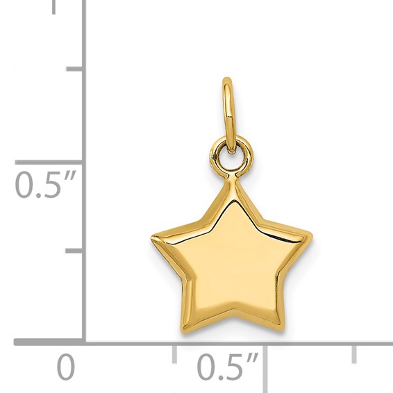 Gold 3D Star Charm