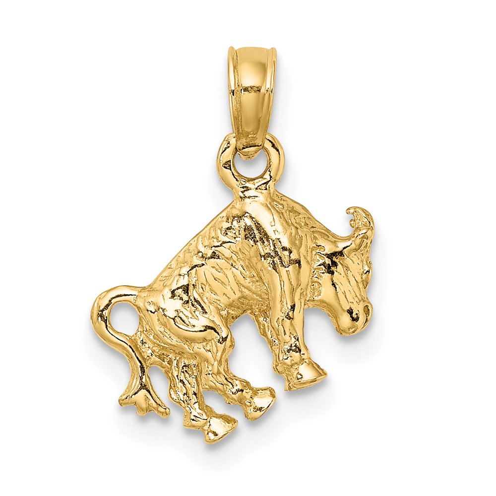 14k 3-D Taurus Zodiac Charm (C3144)