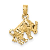 14K 3-D Taurus Zodiac Charm view 4
