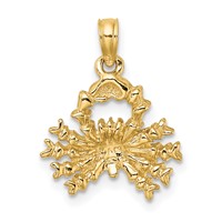14K Yellow Gold 3-D Cancer Zodiac Charm view 4