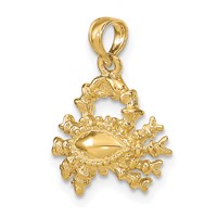 14K Yellow Gold 3-D Cancer Zodiac Charm view 5