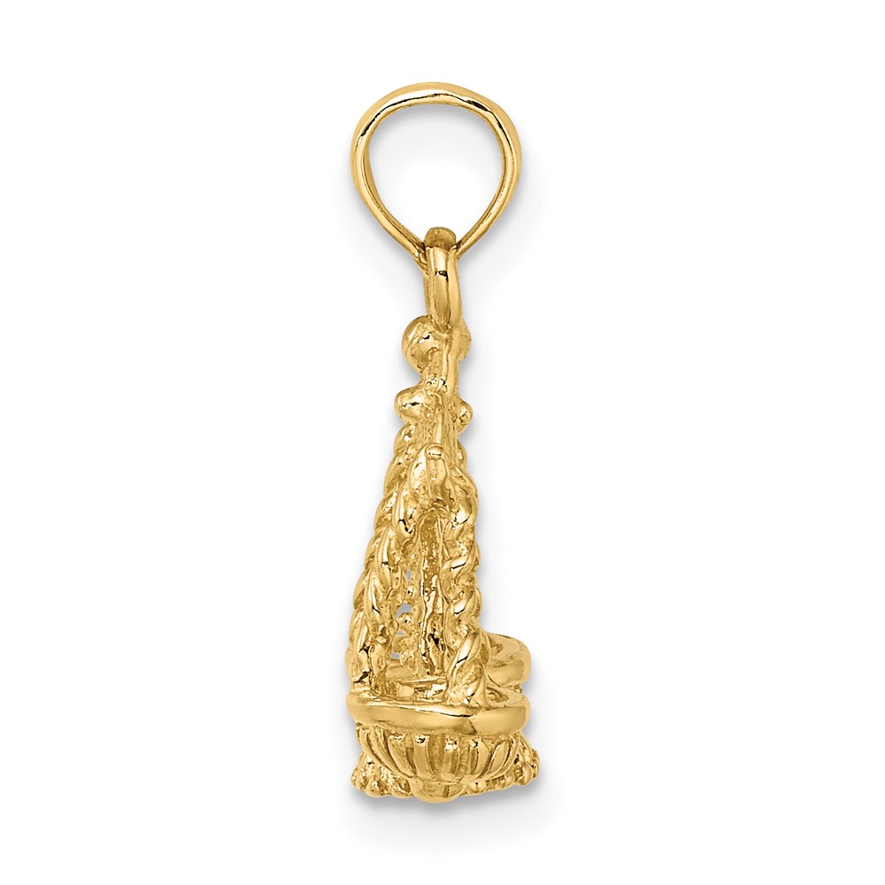 14k 3-D Libra Zodiac Charm (C3149)