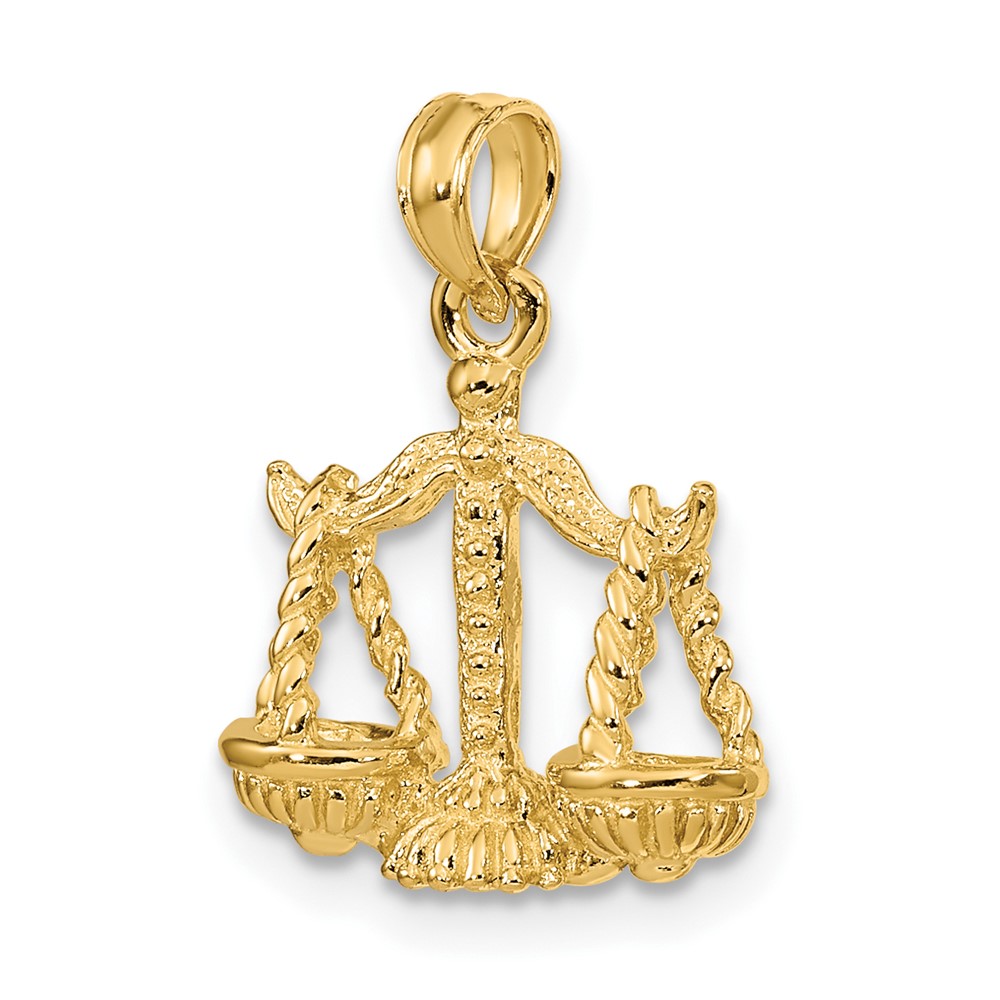 14k 3-D Libra Zodiac Charm (C3149)