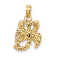 14K 3-D Scorpio Zodiac Charm view 4