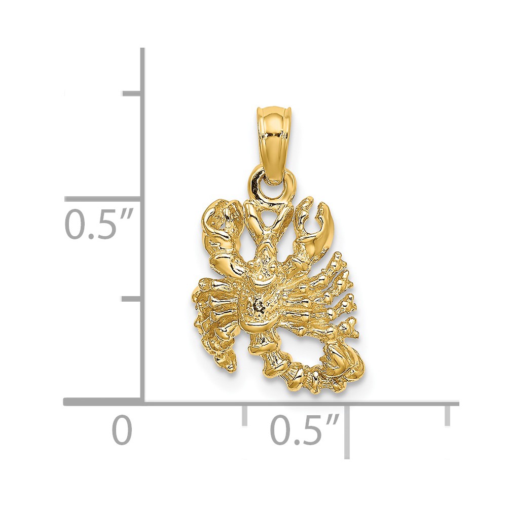 14k 3-D Scorpio Zodiac Charm (C3150)