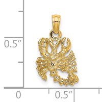 14K 3-D Scorpio Zodiac Charm view 3