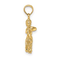 14K Yellow Gold 3-D Sagittarius Zodiac Charm view 2
