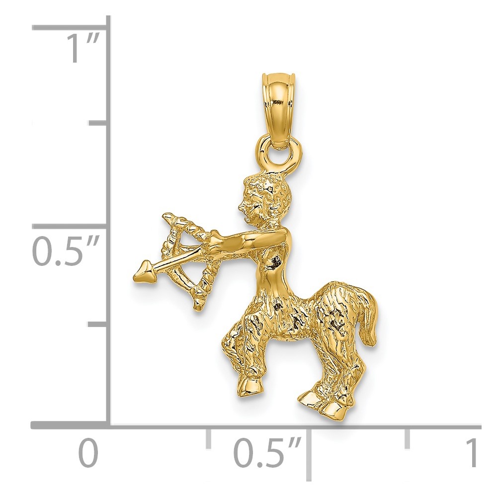 14k 3-D Sagittarius Zodiac Charm (C3151)