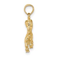 14K Yellow Gold 3-D Capricorn Zodiac Charm view 2