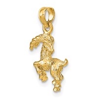 14K Yellow Gold 3-D Capricorn Zodiac Charm view 5