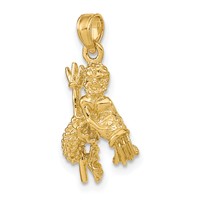 14K Yellow Gold 3-D Aquarius Zodiac Charm view 5