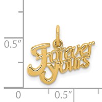 14K Yellow Gold Forever Yours Charm view 4