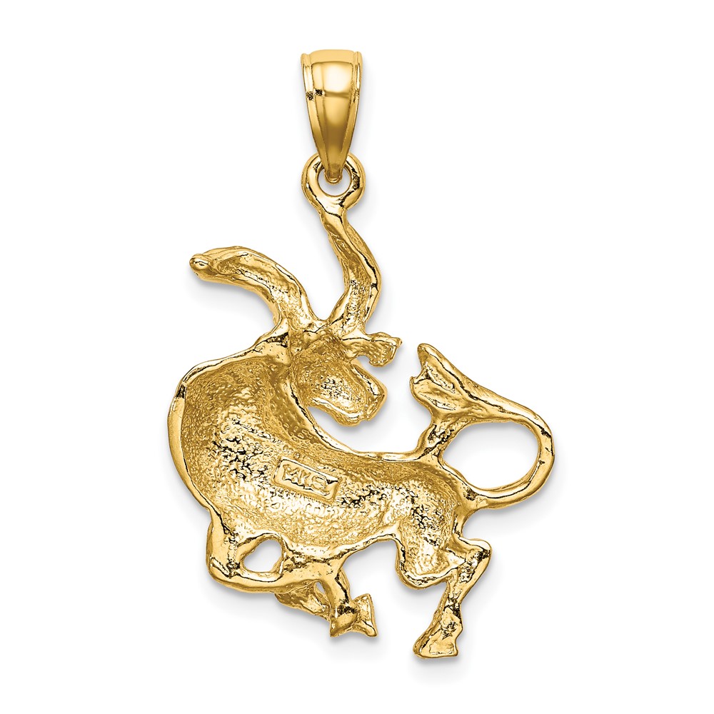 14k Large Taurus Zodiac Charm (C3168)