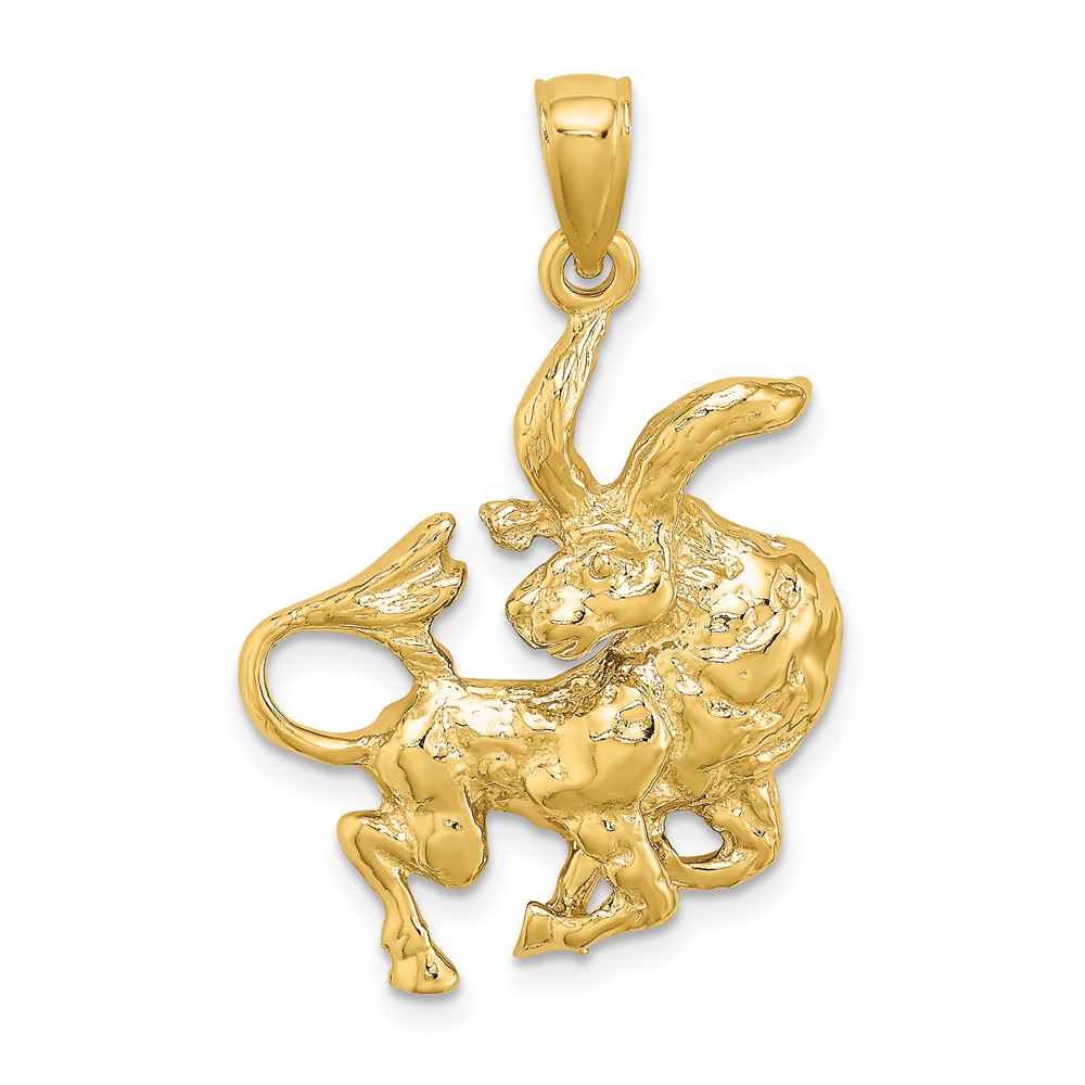 14k Large Taurus Zodiac Charm (C3168)