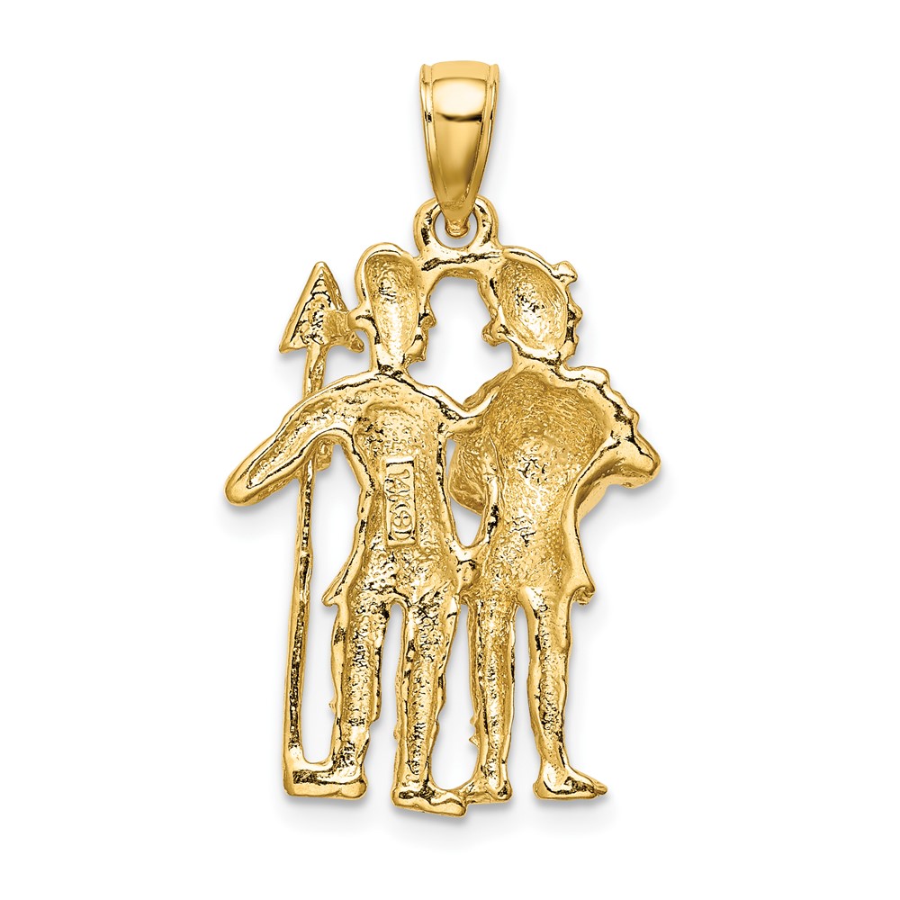 14k Large Gemini Zodiac Charm (C3169)