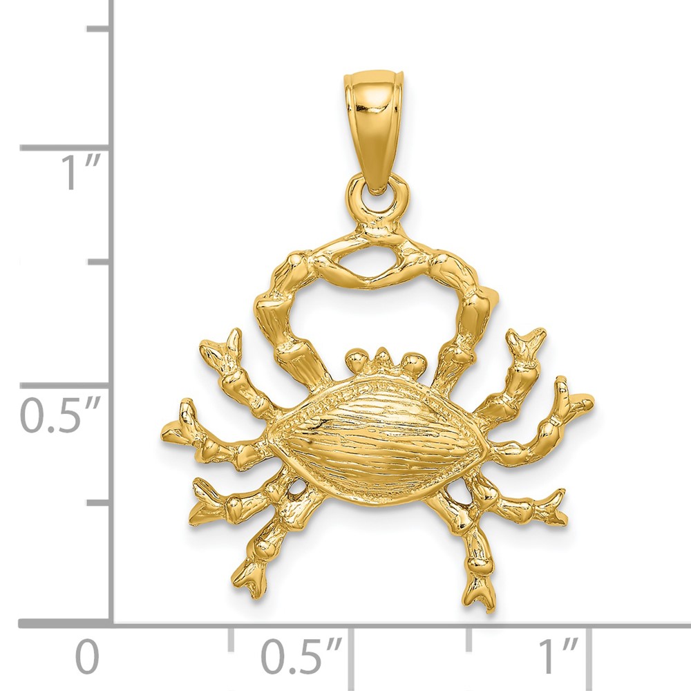 14k Large Cancer Zodiac Charm (C3170)