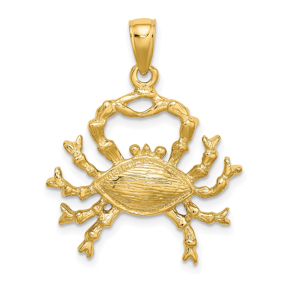 14k Large Cancer Zodiac Charm (C3170)
