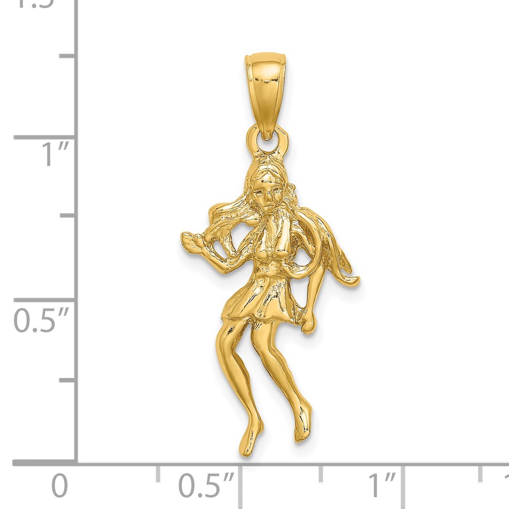 14k Large Virgo Zodiac Charm (C3172)
