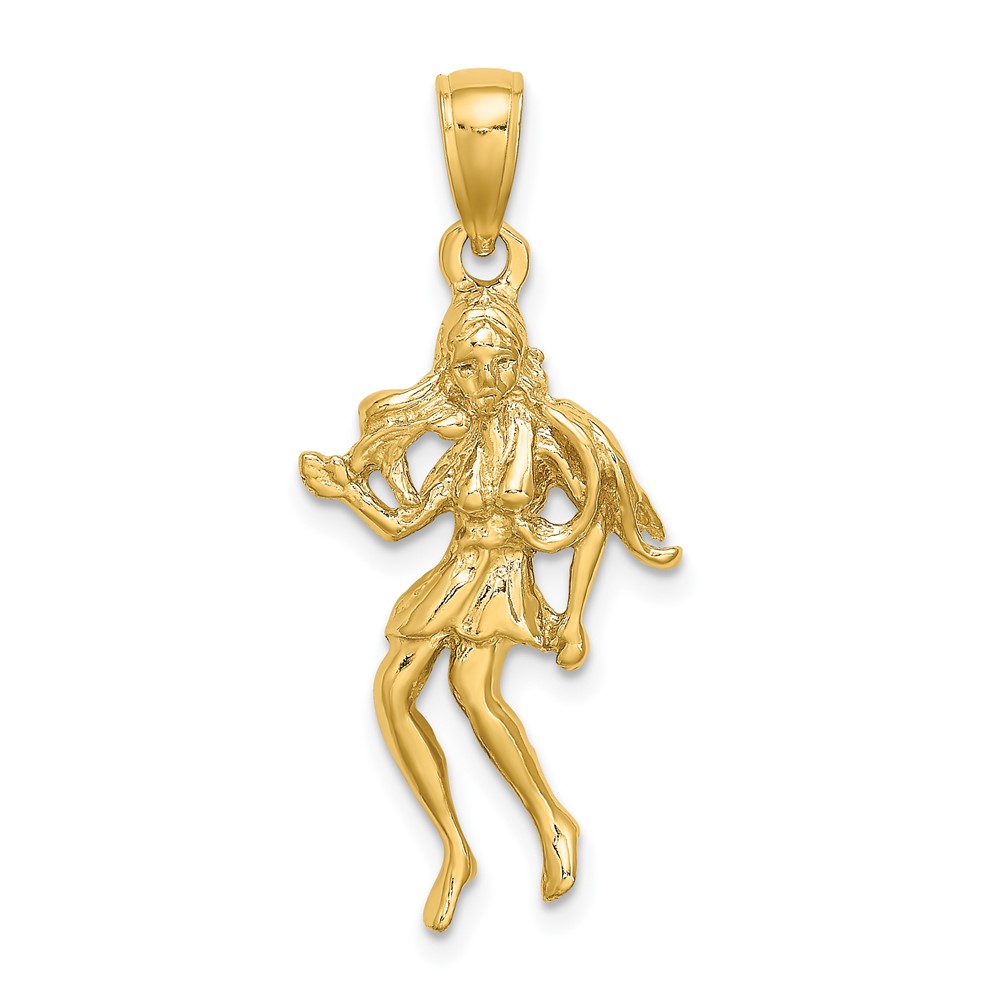 14k Large Virgo Zodiac Charm (C3172)