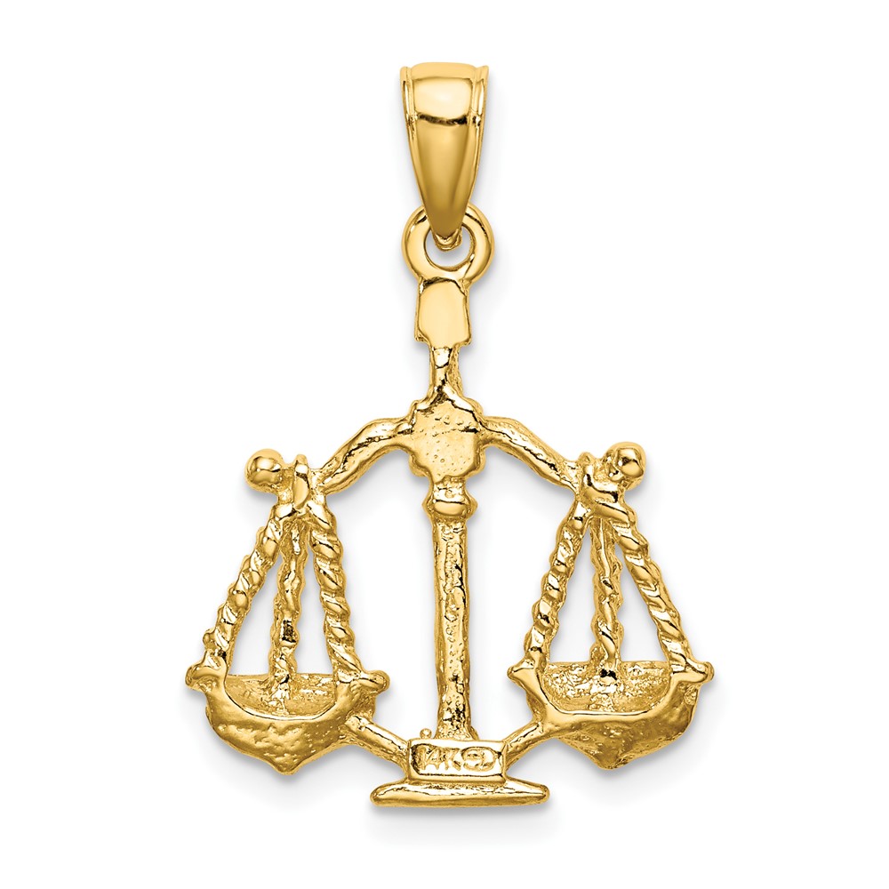 14k Large Libra Zodiac Charm (C3173)