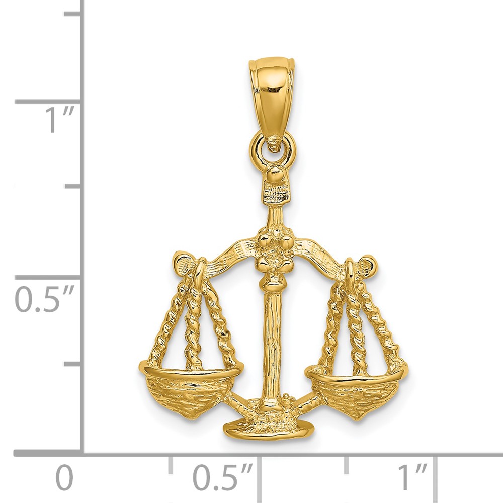 14k Large Libra Zodiac Charm (C3173)