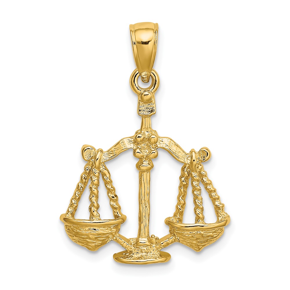 14k Large Libra Zodiac Charm (C3173)