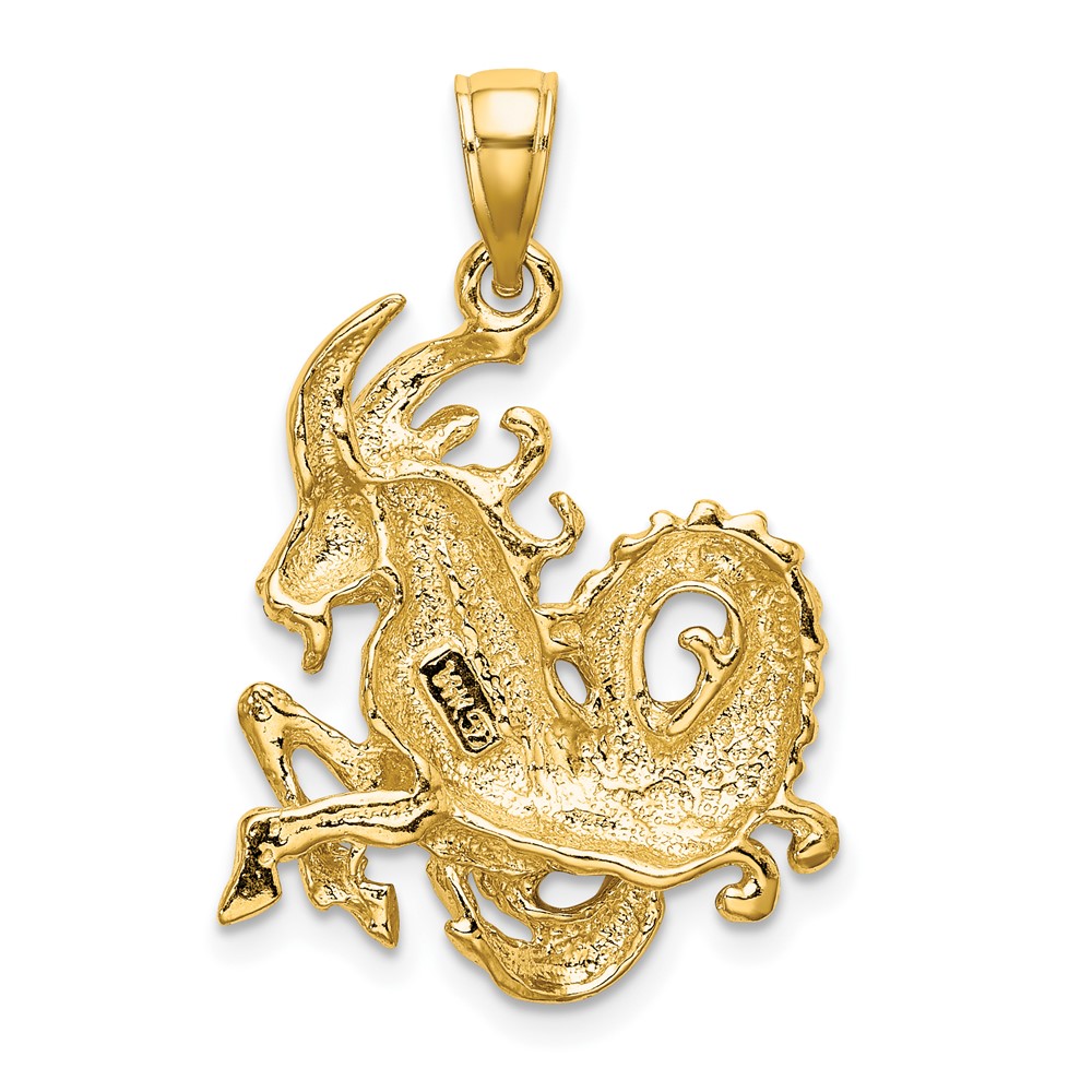 14k Large Capricorn Zodiac Charm (C3176)