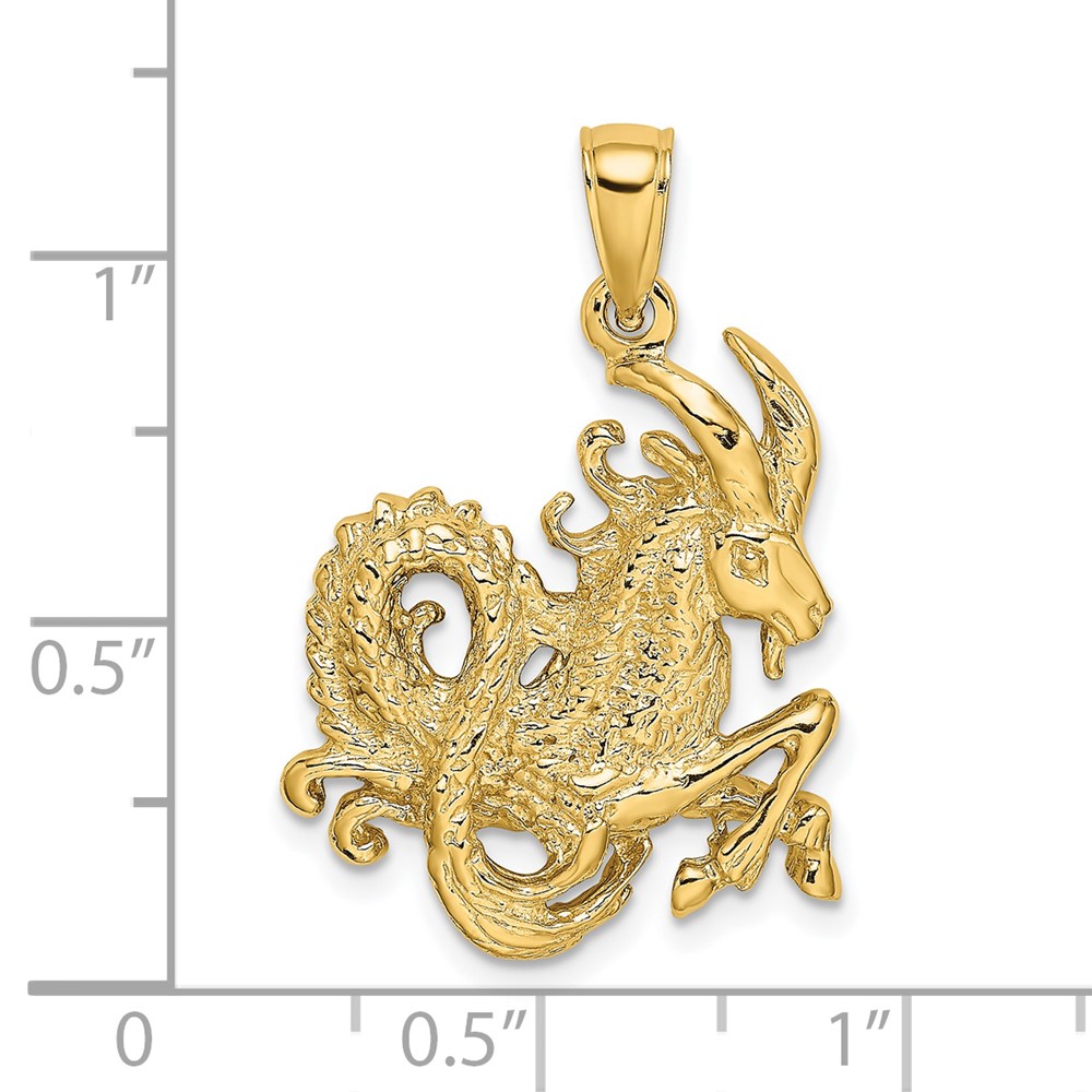 14k Large Capricorn Zodiac Charm (C3176)