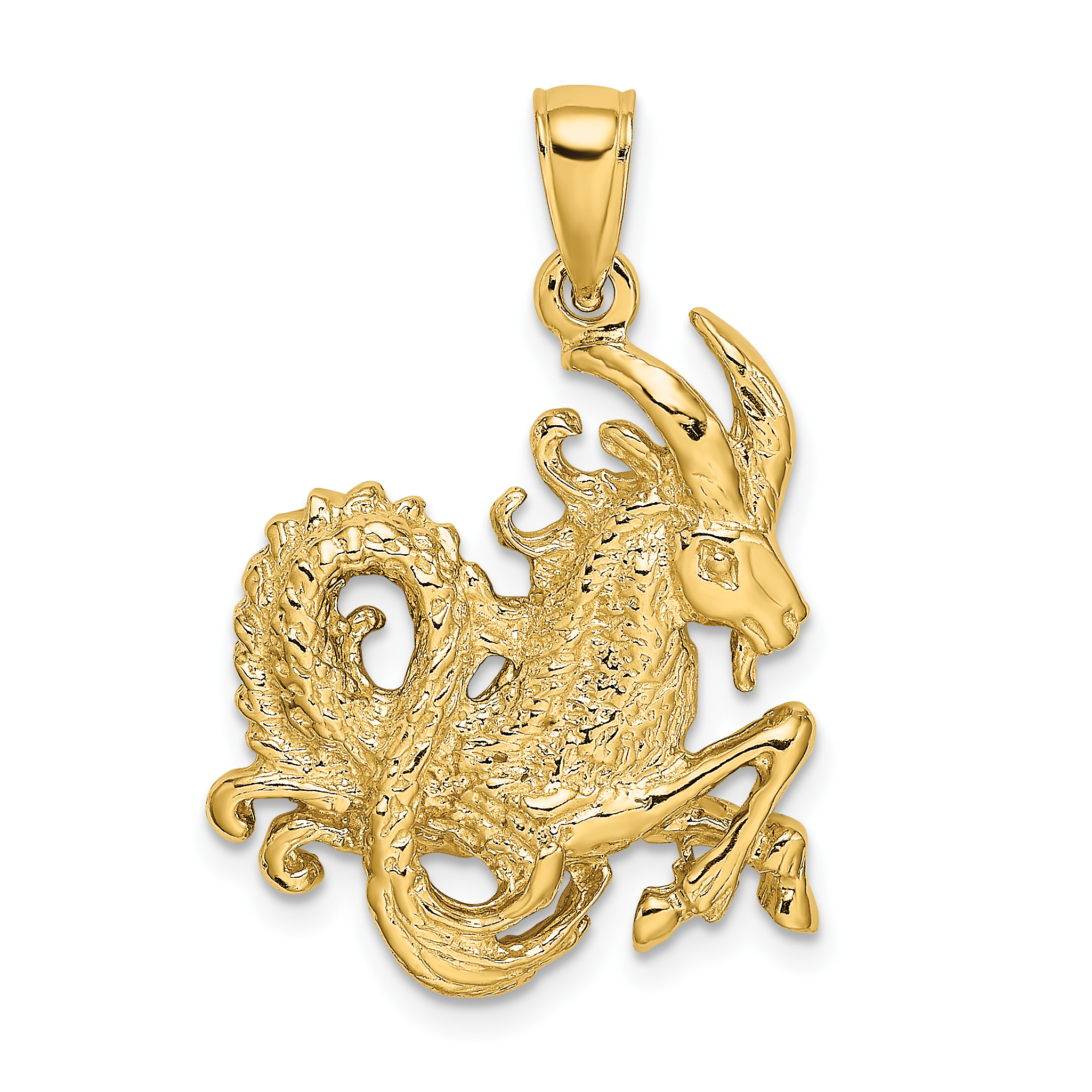 14k Large Capricorn Zodiac Charm (C3176)
