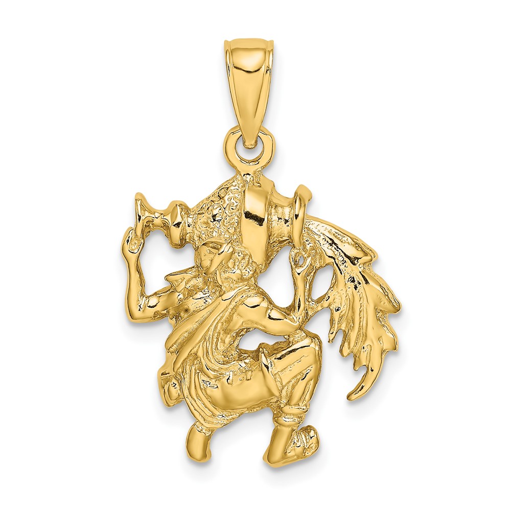 14k Large Aquarius Zodiac Charm (C3177)