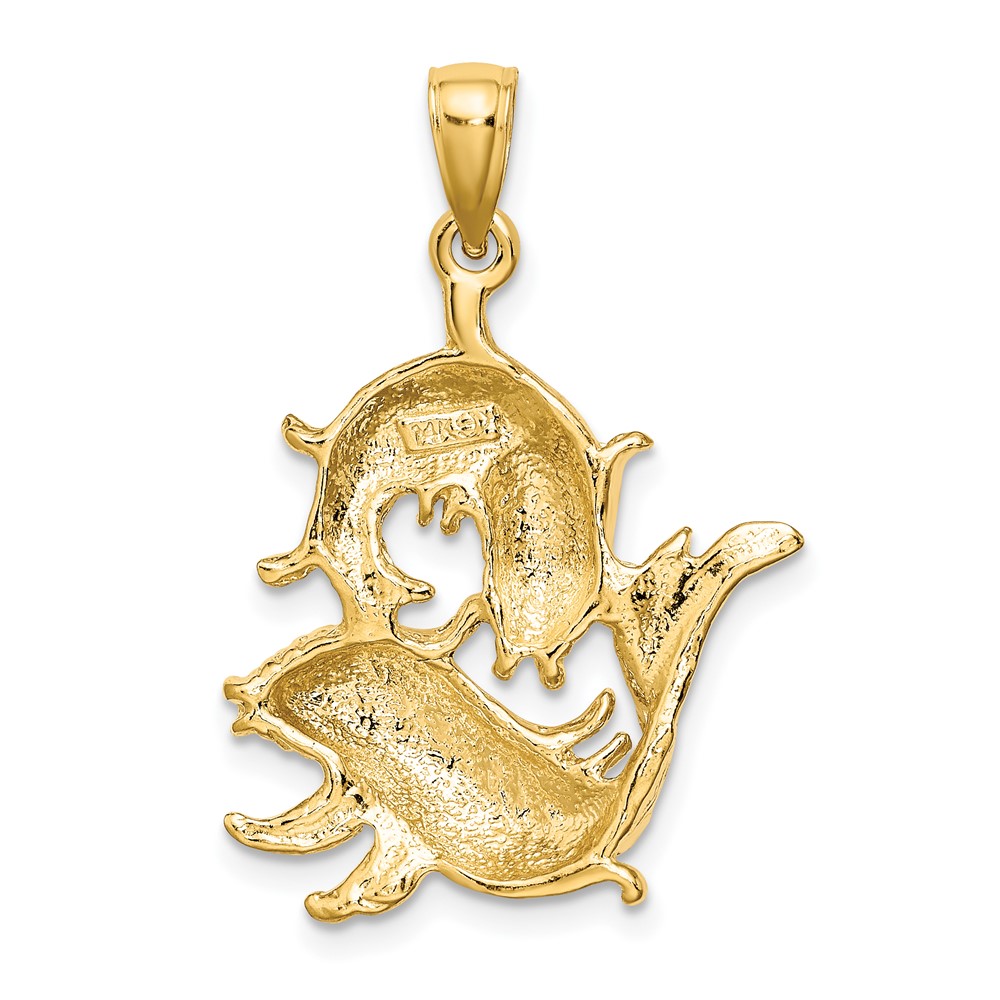 14k Large Pisces Zodiac Charm (C3178)