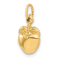 14K Yellow Gold 3-D Puffed Apple Charm view 5