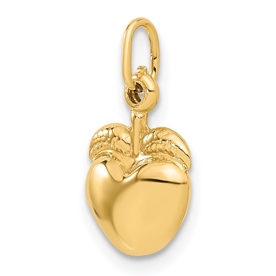 14k 3-D Puffed Apple Charm