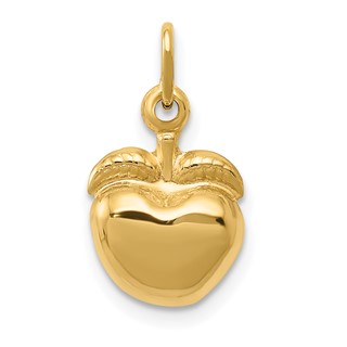 14k 3-D Puffed Apple Charm