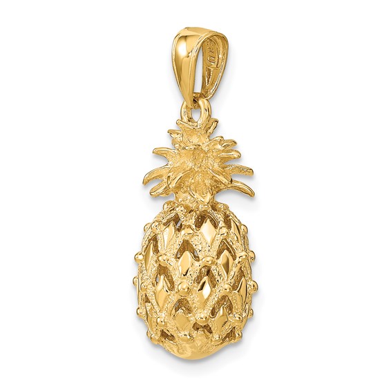 Gold Polished Pineapple Pendants