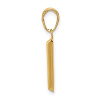 14K Yellow Gold 3D Gold Bar Pendant view 2