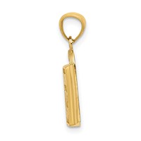 14K Yellow Gold Shopping Bag Pendant with Born to Shop view 2