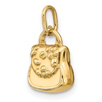 14K Yellow Gold 3-D Purse Charm view 5
