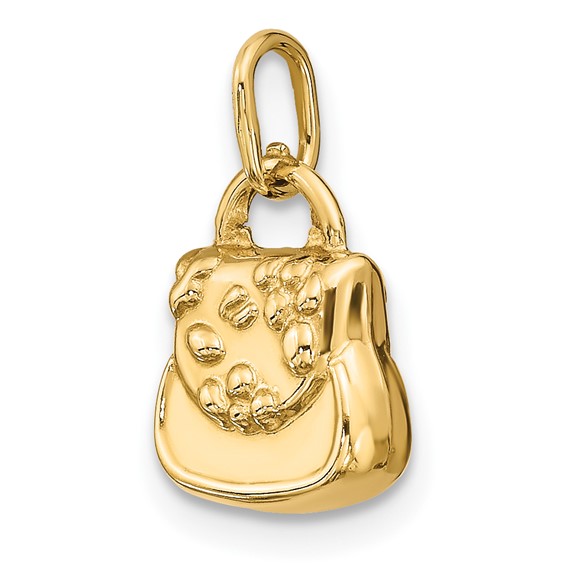 14k 3-D Purse Charm